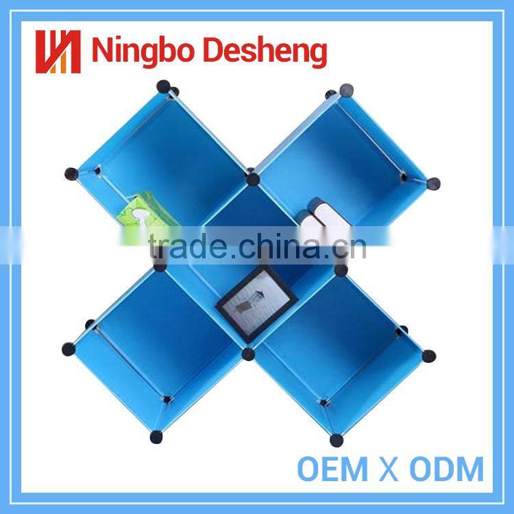 Hot sale plastic furniture quilt diy storage cube cabinet wardrobe