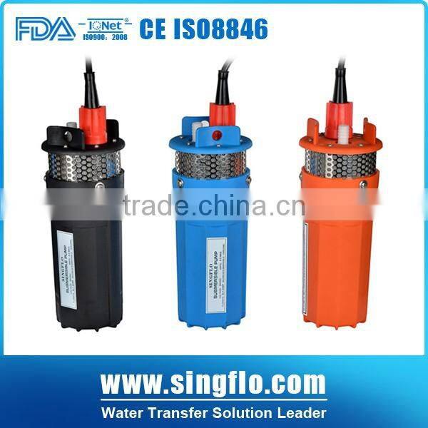 Singflo YM1240-30 360LPH 70M 12v solar water bore well pump with 15A controller