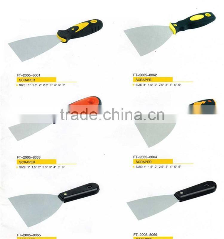 Carbon steel putty knife wooden handle scraper