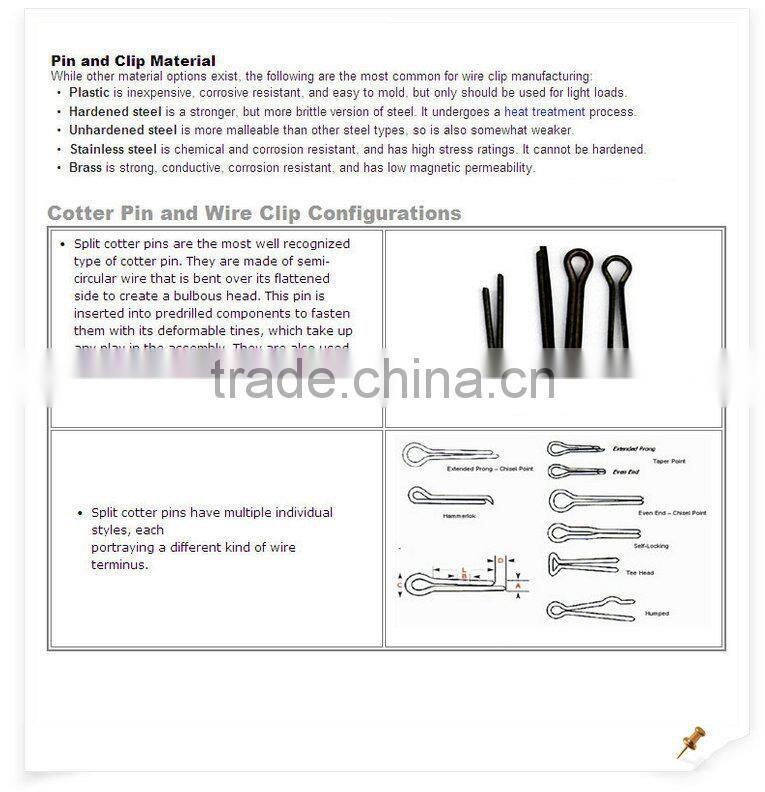 DIA1.5 - 6mm stainless steel split spring dowel tension roll pins