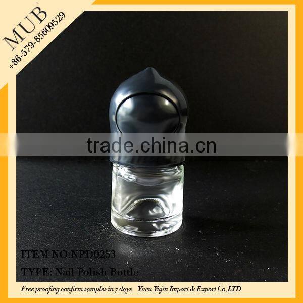 Classic skull empty nail polish glass bottle