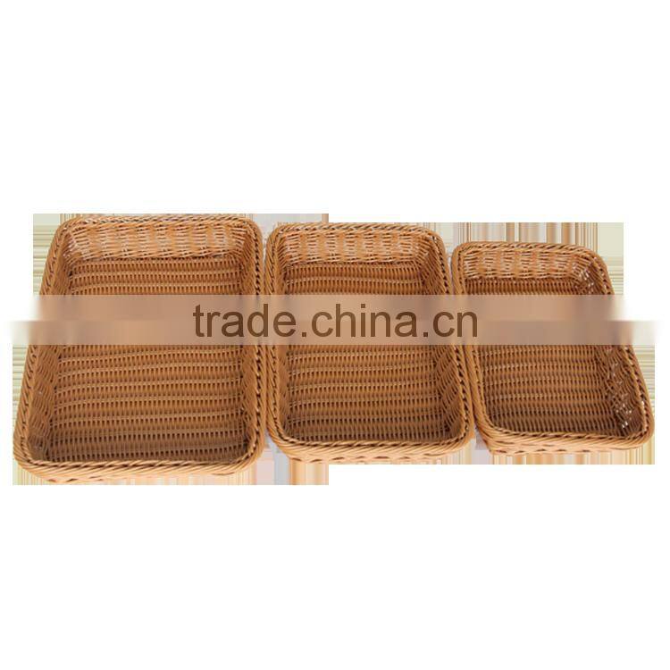 Set of 3 Widely used practical store display basket for fruit storage
