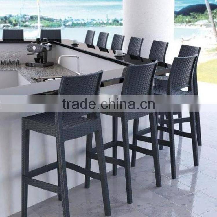 Wholesale bar furniture stackable wicker woven used commercial bar stools