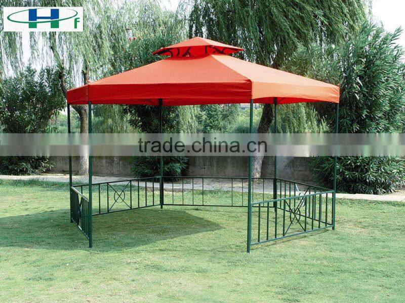 2x2x2m hexgonal metal garden gazebo