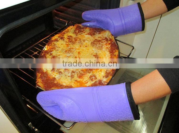 FDA high quality heat resistant silicone bbq oven mitt