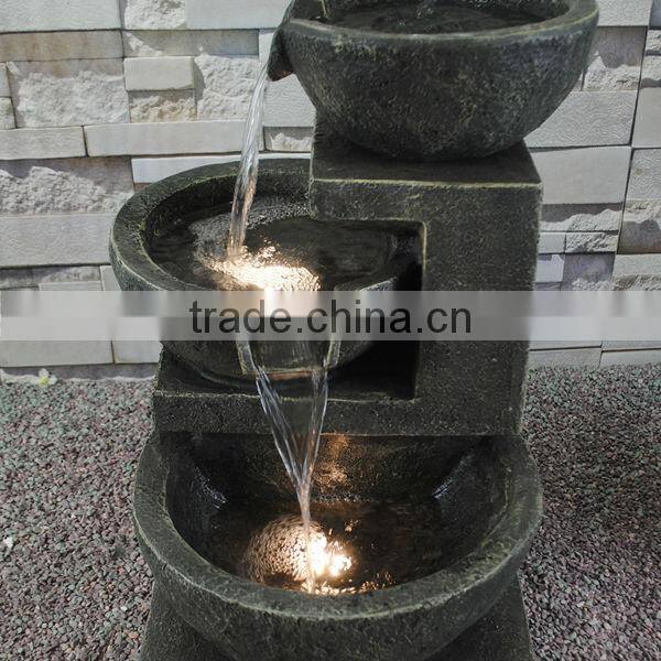 Three Tiered Outdoor Garden Led Fountain