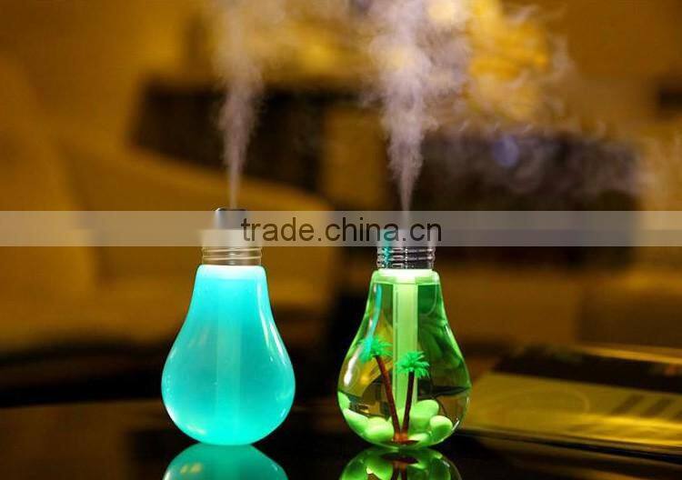 Aromatherapy Colorful luminous desktop micro landscape floret bottle humidifier