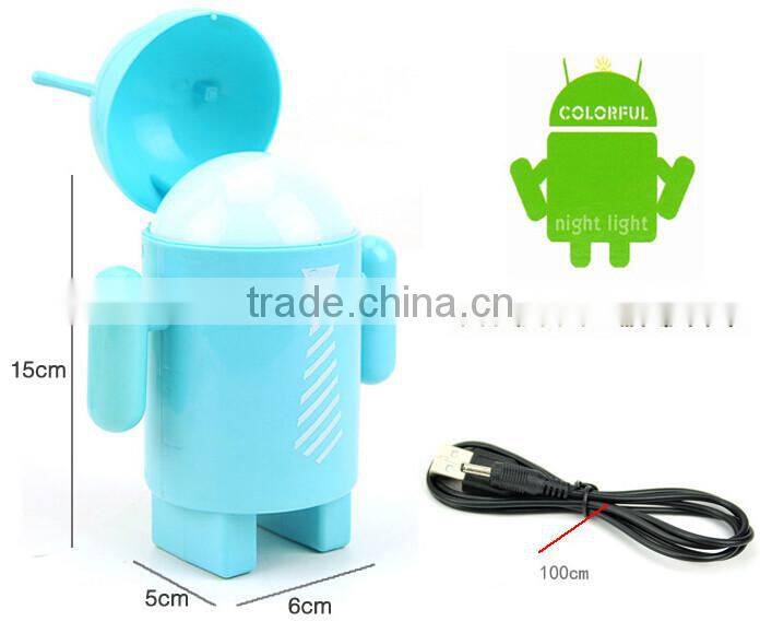 Supply creative fashion Android robot colorful light / small Night light --Pink