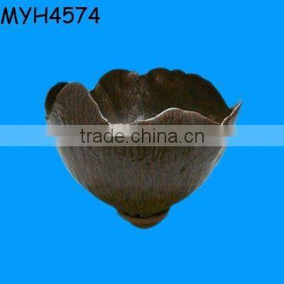 Vintage bowl shaped black candle containers