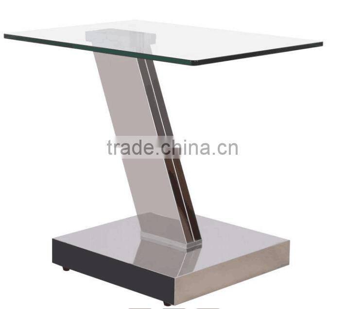 gold corner table with tempered glass hot sale