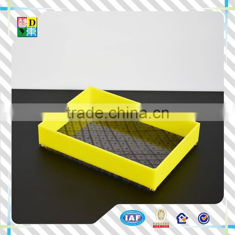 Elegant Design rectangle Acrylic serving Tray, 2015 custom Acrylic dinner Tray for hotel use serving tray from China low price