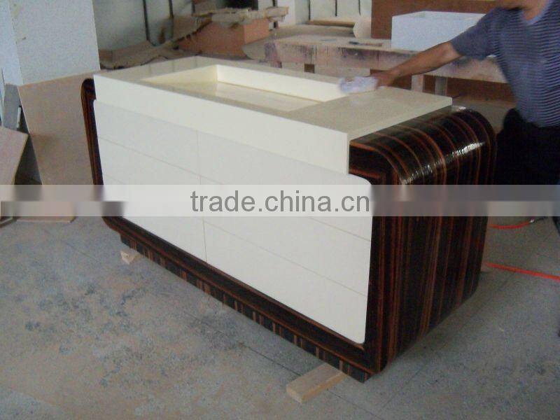 New design 2016 corian wall hung wash hand basin