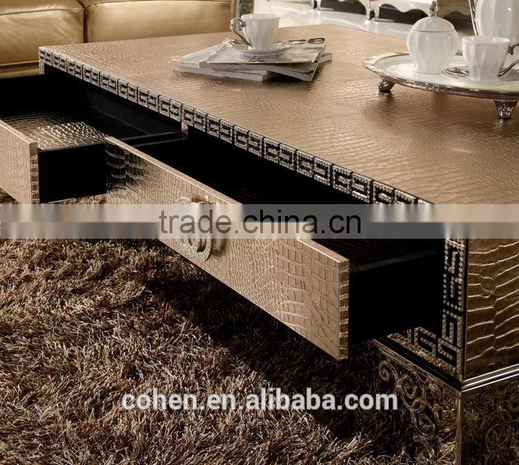 cheap price stainless steel high end side table/modern furniture corner table