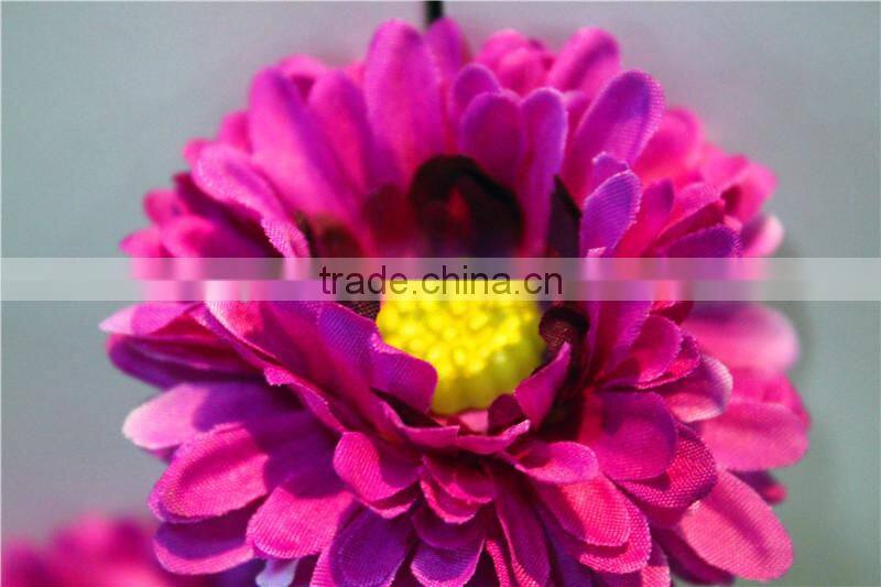 Home and outdoor garden table wedding gate decoration 60cm or 24inches Height artificial 3 heads purple flowers E04 0613