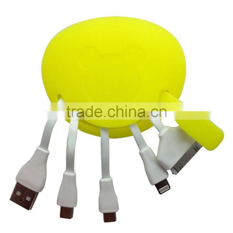 Portable 4 in 1 Multi Function Usb Cable with Brand Logo For Promotion