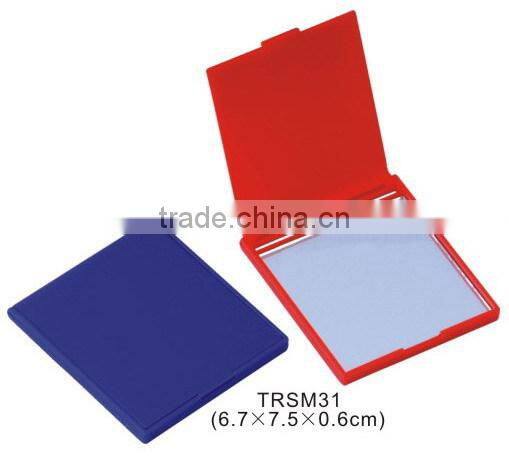 Foldable plastic pocket mirror/square single side cosmetic mirror