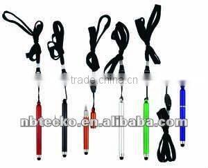 I pad ball pen with lanyard / touch screen ball pen