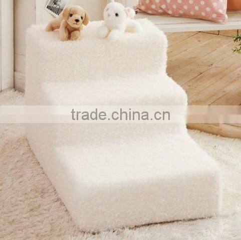 New Three Steps cat dog puppy Steps with Washable soft cover Foam Pet Stairs Ramp