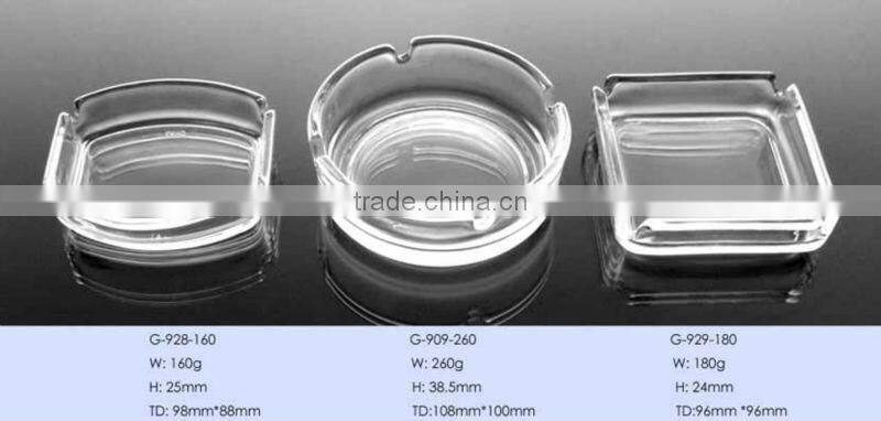 Nice design crystal clear / colored glass ashtray