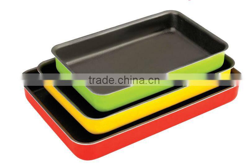 Color ovenware aluminum bakeware sets new hot sales silicon bakeware