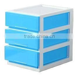 hot selling plastic 3 layer tabletop storage drawer