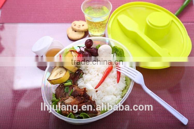 BPA-Free plastic lunch box with fork and sourcing container