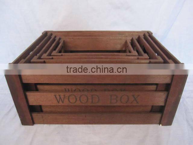 eco-friendly colorful cheap wooden fruit crate for sale