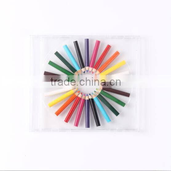 Wholesale novelty style color pencil set, double side wooden color pencil
