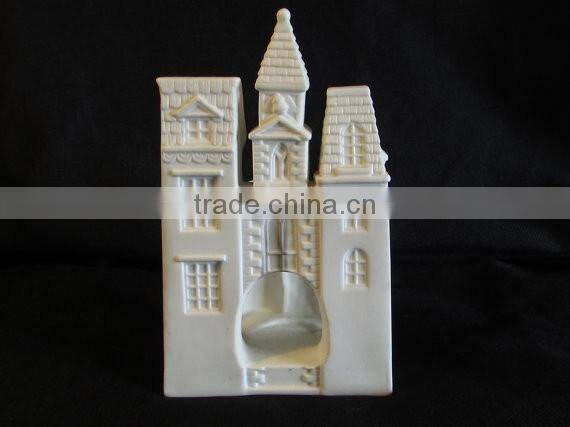 Bisque Porcelain Carolers Votive Holder, Partylite Village Christmas P0204 Candle Holder