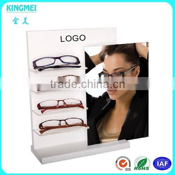 Table Top Acrylic Eyeglasses Display Shelf,Eyewear Display with Logo Top