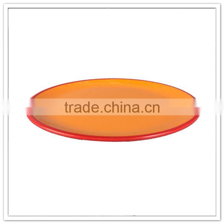 Good quality chinese factory canton fair showed 20cm two tone round ice cream dishes