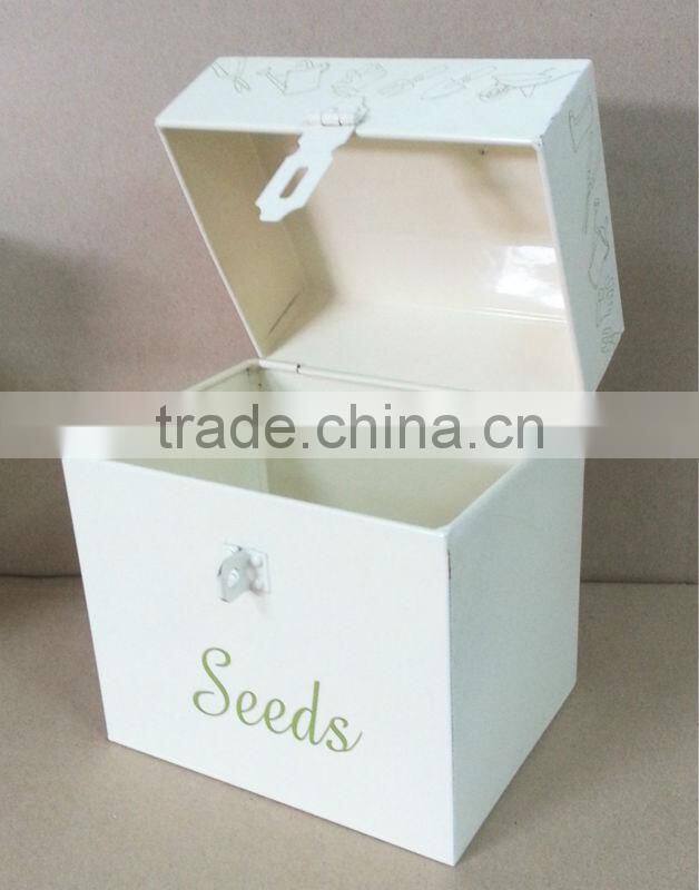Metal garden seed box