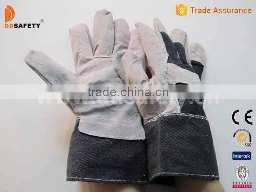 DDSAFETY Promotion Cow Split Leather Glove Safety Glove Working Glove