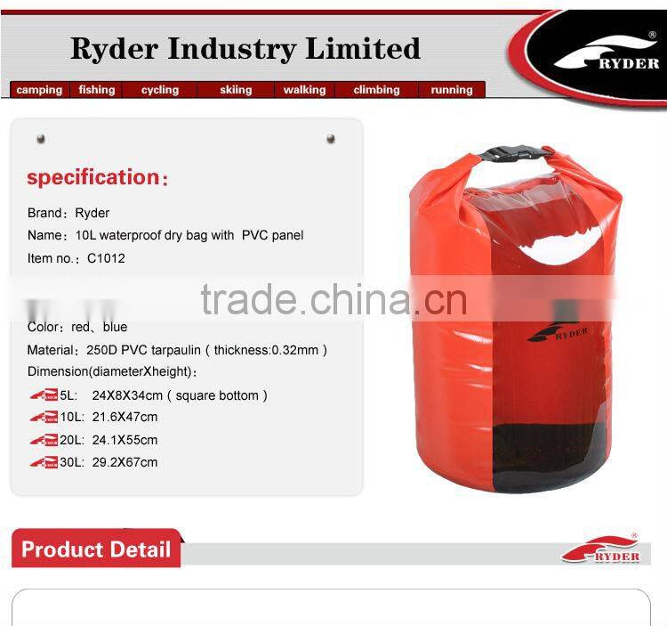 250D Tarpaulin Coated PVC Transparent Shoulder Bag