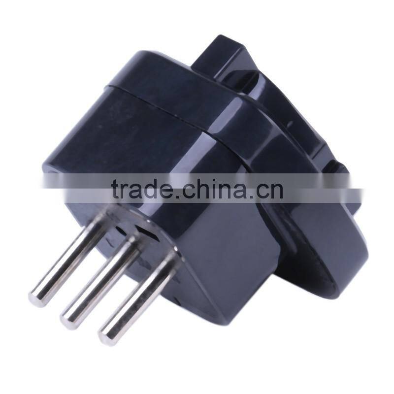 Italy standard 3 round pins13A 250V AC Universal Accessory 2P + E grounding-type plug socket SD-12