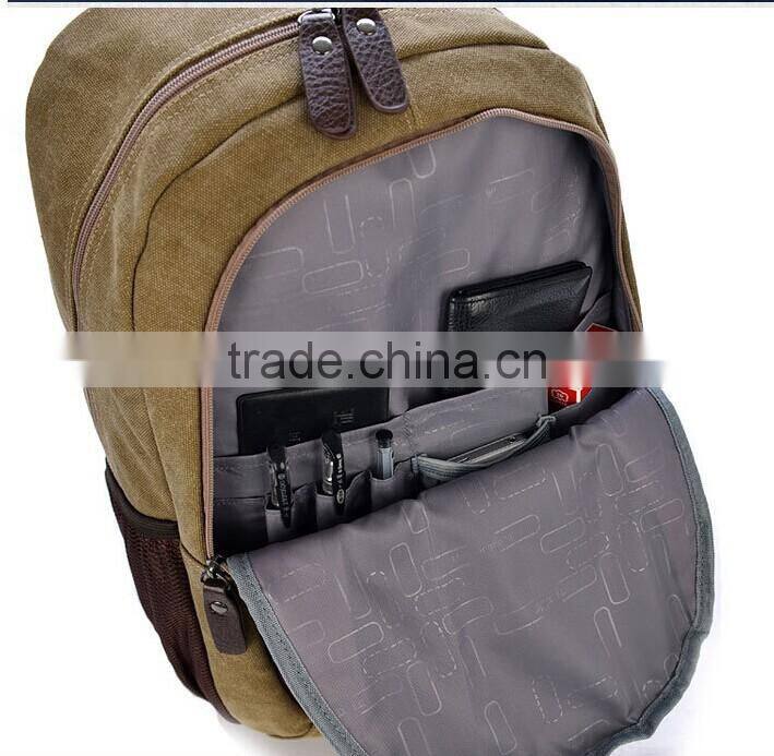 High quality canvas cheap cool backpack for students