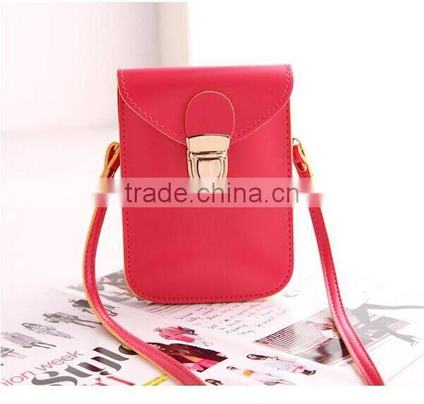 Acceptable custom PU shoulder phone bag for lady