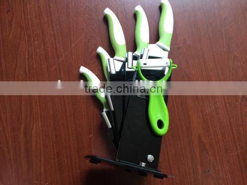 6pcs professional knife ceramic coating cleaver knife set