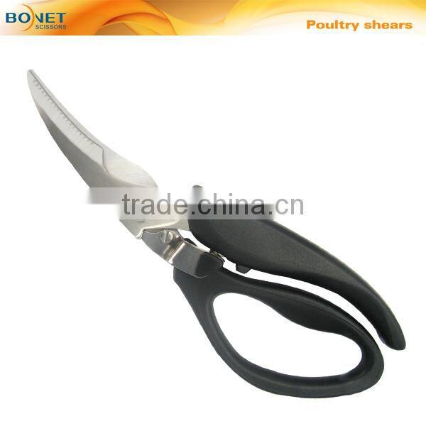 S51012 CE Certificated 10" kitchen poultry scissors with powerful switch