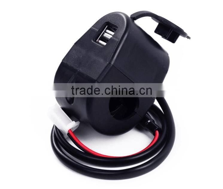 Handlebar Charging System Waterproof Dual USB Charger Socket