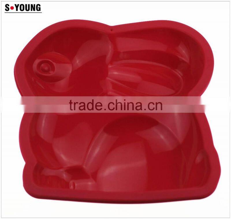 11040 Easter Rabbit shaped silicone chocolate mould and mold