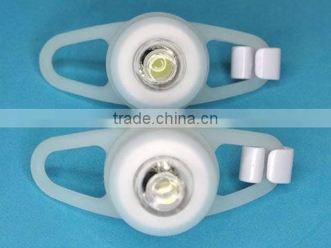 White Bicycle Headlight Silicone Bike Light For Safety Travel