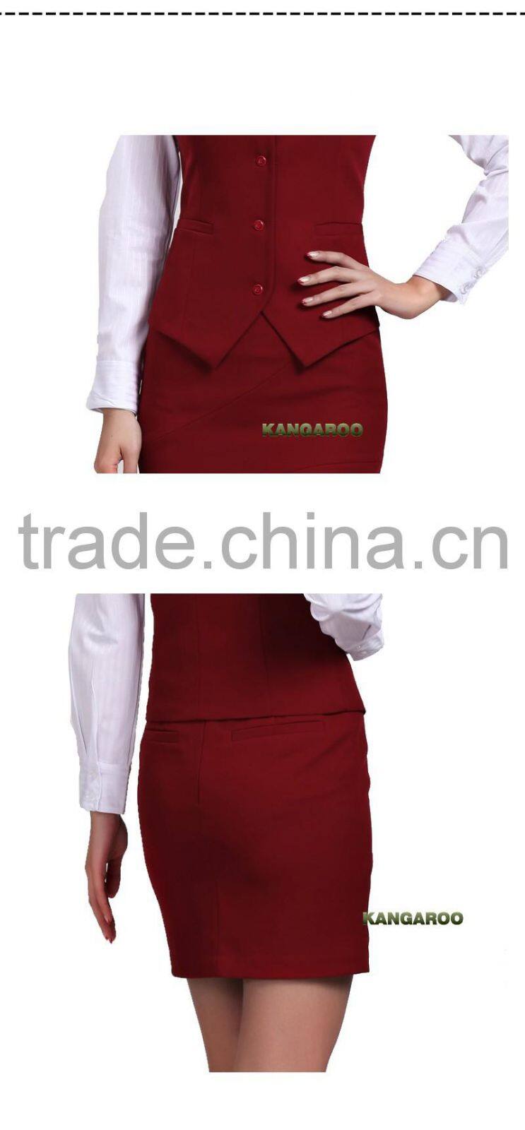 Receptionist Captain Uniform Hotel Front Office Chinese Collar