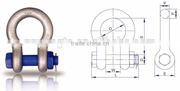 U.S Type Anchor Screw Pin Shackle for lifting work
