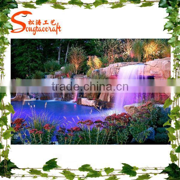 Romantic artistic simulation artificial rockery waterfall Landscape Art decorative artificial rockry waterfall
