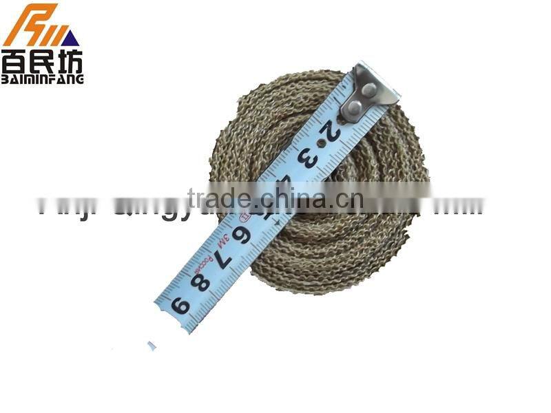 3''*3Y natural jute ribbon with lace on spool