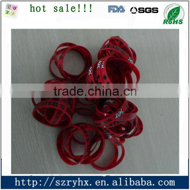 Free rubber bracelet for promotional,thin rubber bracelets for kids,adults.