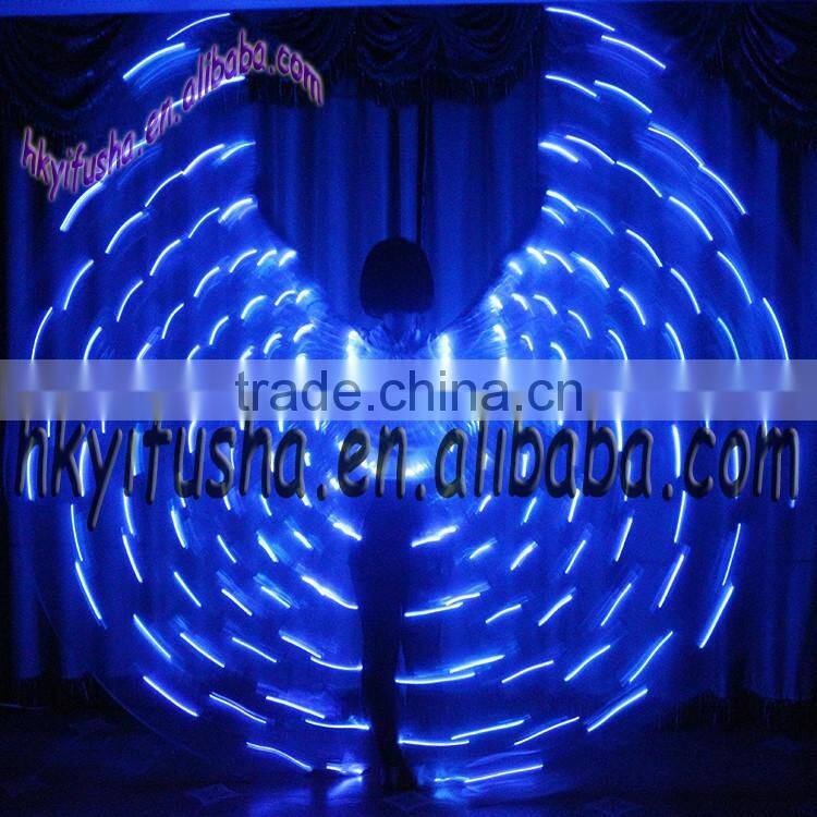 Yifusha solid colors belly dancing open LED wings