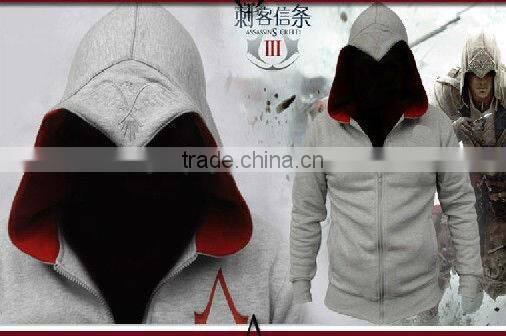 Assassin's Creed 3 Conner Kenway Coat Jacket Hoodie Top Costume F Cos Gift
