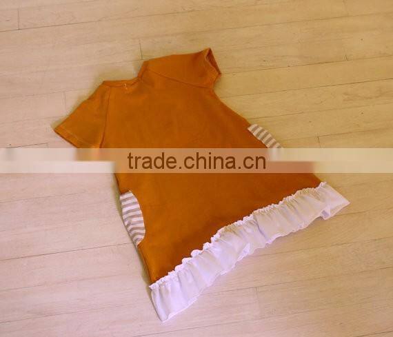 Pictures of Fall Boutique Girl Clothing Ruffle Raglan Lace Baby Dress HSD2596
